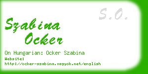 szabina ocker business card